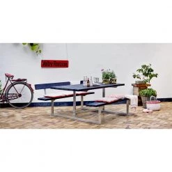 Plus A/S Plus Basic Bord/Bænke-sæt M/1 Ryglæn Genbrugsplast 185811-25