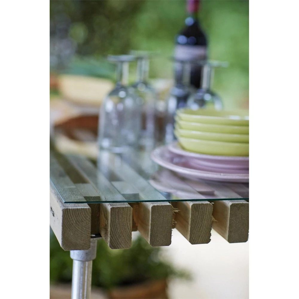 Plus A/S Plus Tralle Grill-/Anretterbord M/hjul 140x49x90 Cm - Drivtømmerfarve 5 Plus A/S Plus Tralle Grill-/Anretterbord M/hjul 140x49x90 Cm - Drivtømmerfarve - Billede 3