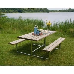 Plus A/S Plus Basic Bord/Bænke-sæt Trykimprægneret 185810-1