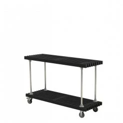 Plus A/S Plus Tralle Grill-/Anretterbord M/hjul 140x49x90 Cm - Sort