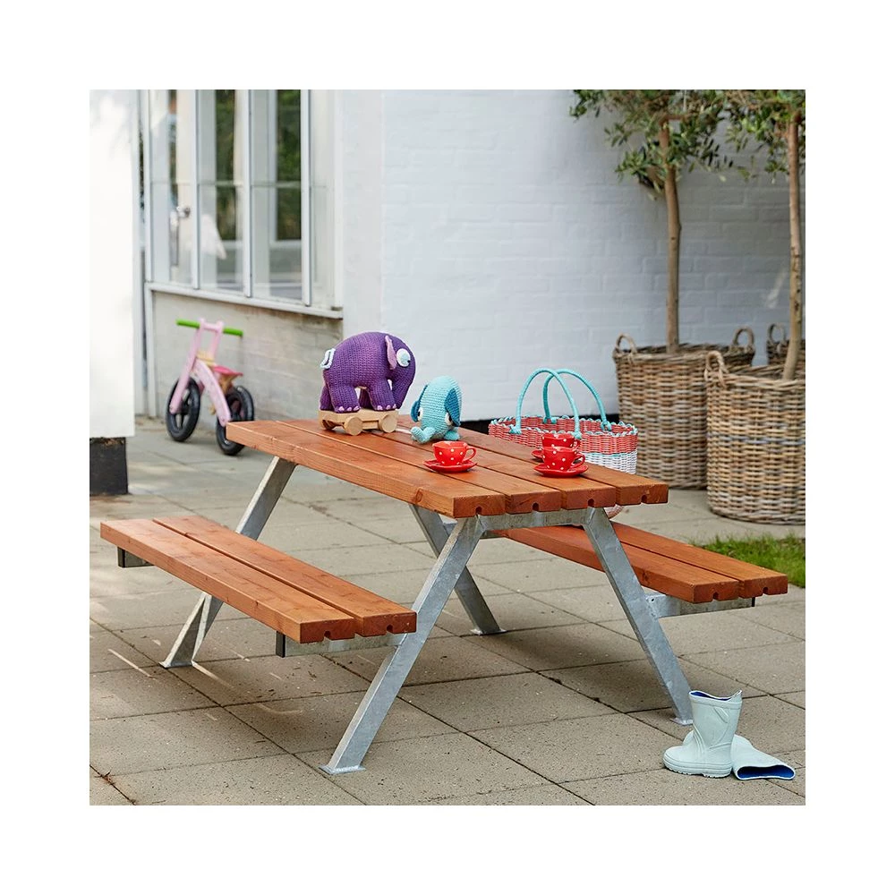 Plus A/S Plus Alpha Junior Bord/Bænkesæt - 177 Cm - Teak 4 Plus A/S Plus Alpha Junior Bord/Bænkesæt - 177 Cm - Teak - Billede 2