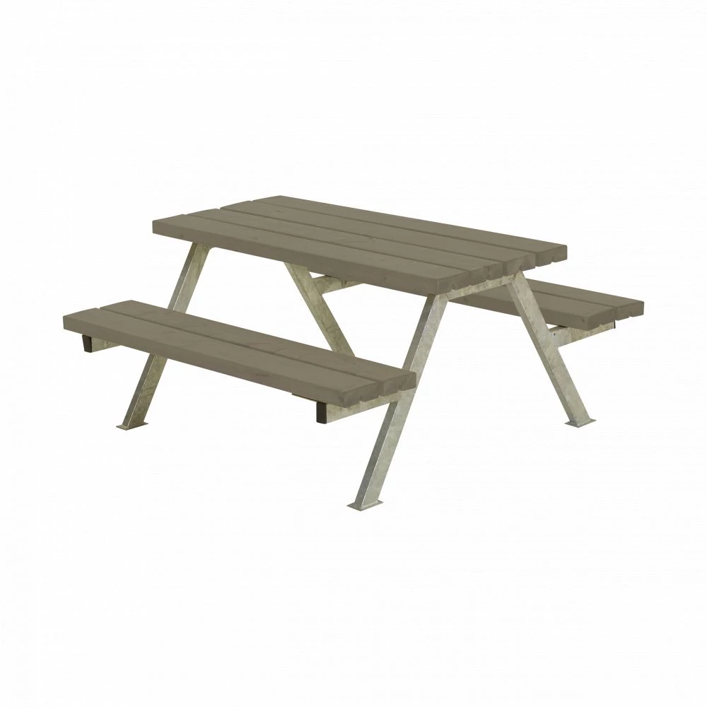 Plus A/S Plus Alpha Junior Bord/Bænkesæt - 118 Cm - Gråbrun 3 Plus A/S Plus Alpha Junior Bord/Bænkesæt - 118 Cm - Gråbrun