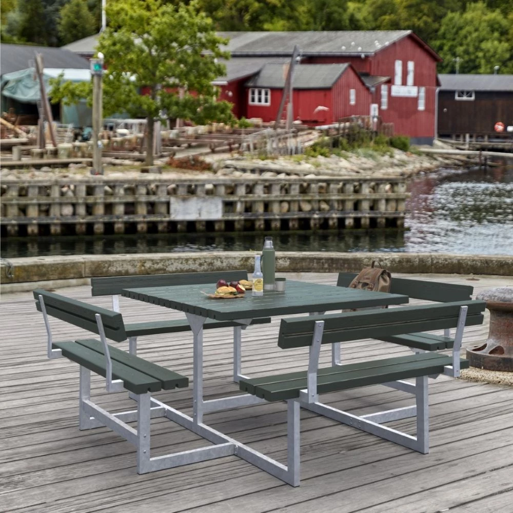 Plus A/S Plus Picnic Bord/Bænkesæt M/4 Ryglæn - 224 Cm - Grøn - 188812-11 4 Plus A/S Plus Picnic Bord/Bænkesæt M/4 Ryglæn - 224 Cm - Grøn - 188812-11 - Billede 2