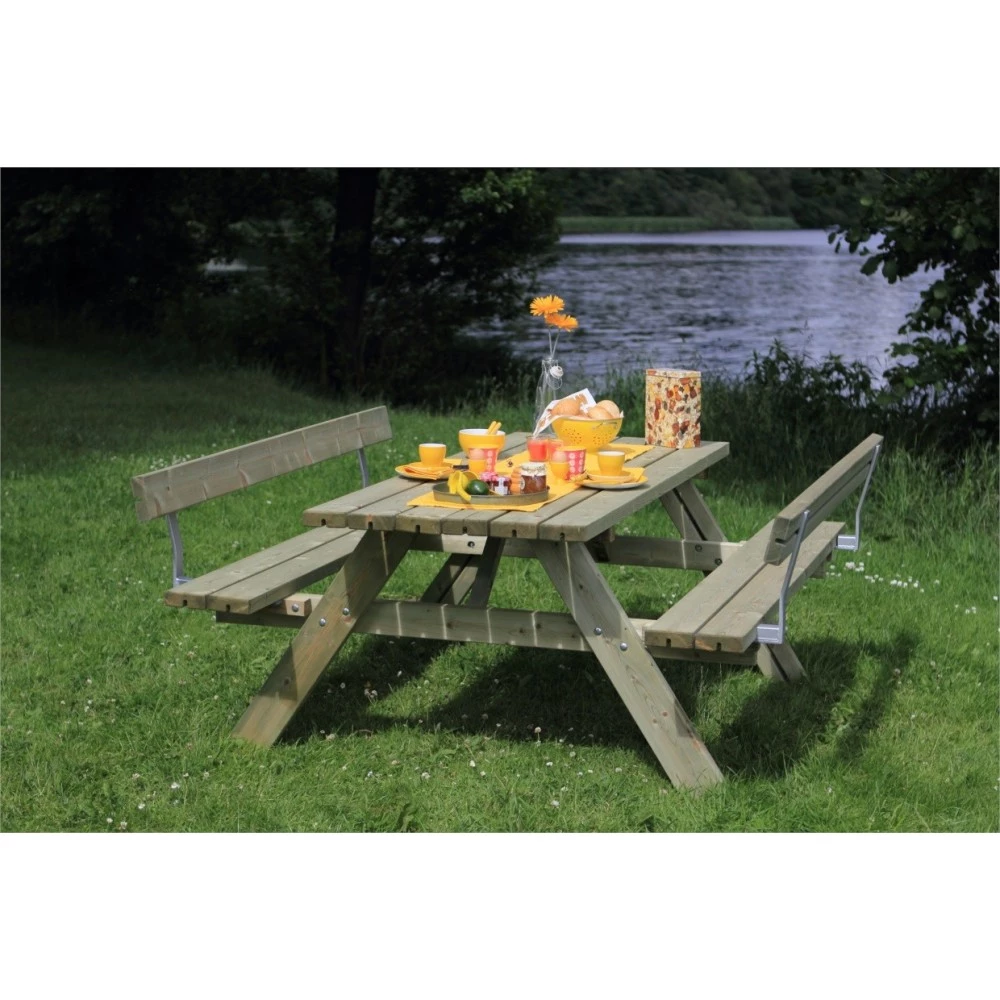 Plus A/S Plus Bord/bænkesæt - Tryk Impr. - M/2 Ryglæn - 42mm - Længde 177cm 4 Plus A/S Plus Bord/bænkesæt - Tryk Impr. - M/2 Ryglæn - 42mm - Længde 177cm - Billede 2