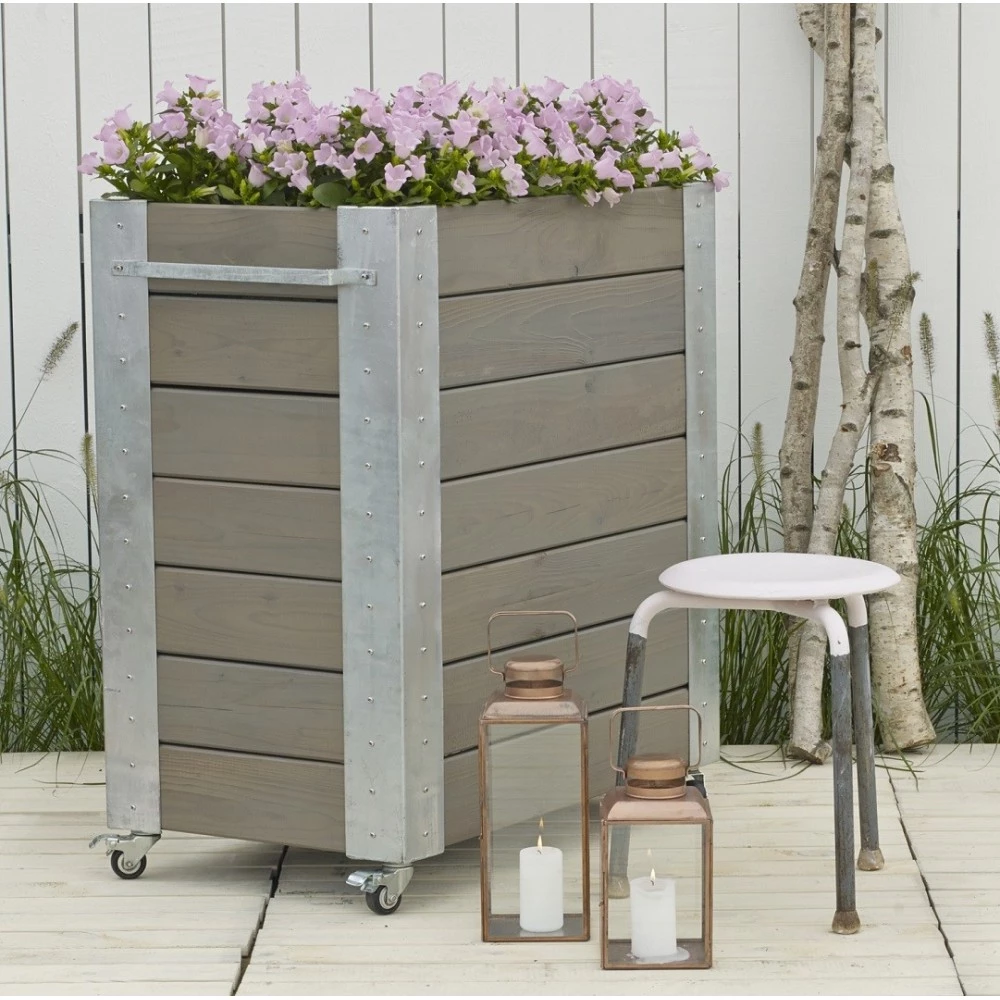 Plus A/S Plus Cubic Blomsterkasse 87x50x95cm M/hjul Gråbrun 18241-18 3 Plus A/S Plus Cubic Blomsterkasse 87x50x95cm M/hjul Gråbrun 18241-18