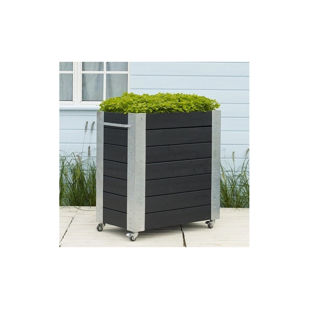 Plus A/S Plus Cubic Blomsterkasse 87x50x95cm M/hjul Sort 18241-15 4 Plus A/S Plus Cubic Blomsterkasse 87x50x95cm M/hjul Sort 18241-15 - Billede 2