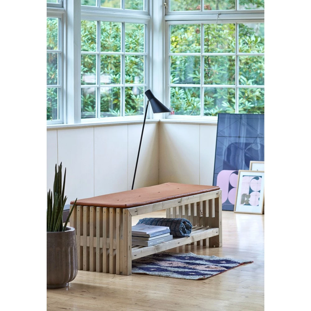 Plus A/S Plus Rustik Trallebænk Design 138x49x45cm M/hylde -drivtømmerfarve 3 Plus A/S Plus Rustik Trallebænk Design 138x49x45cm M/hylde -drivtømmerfarve