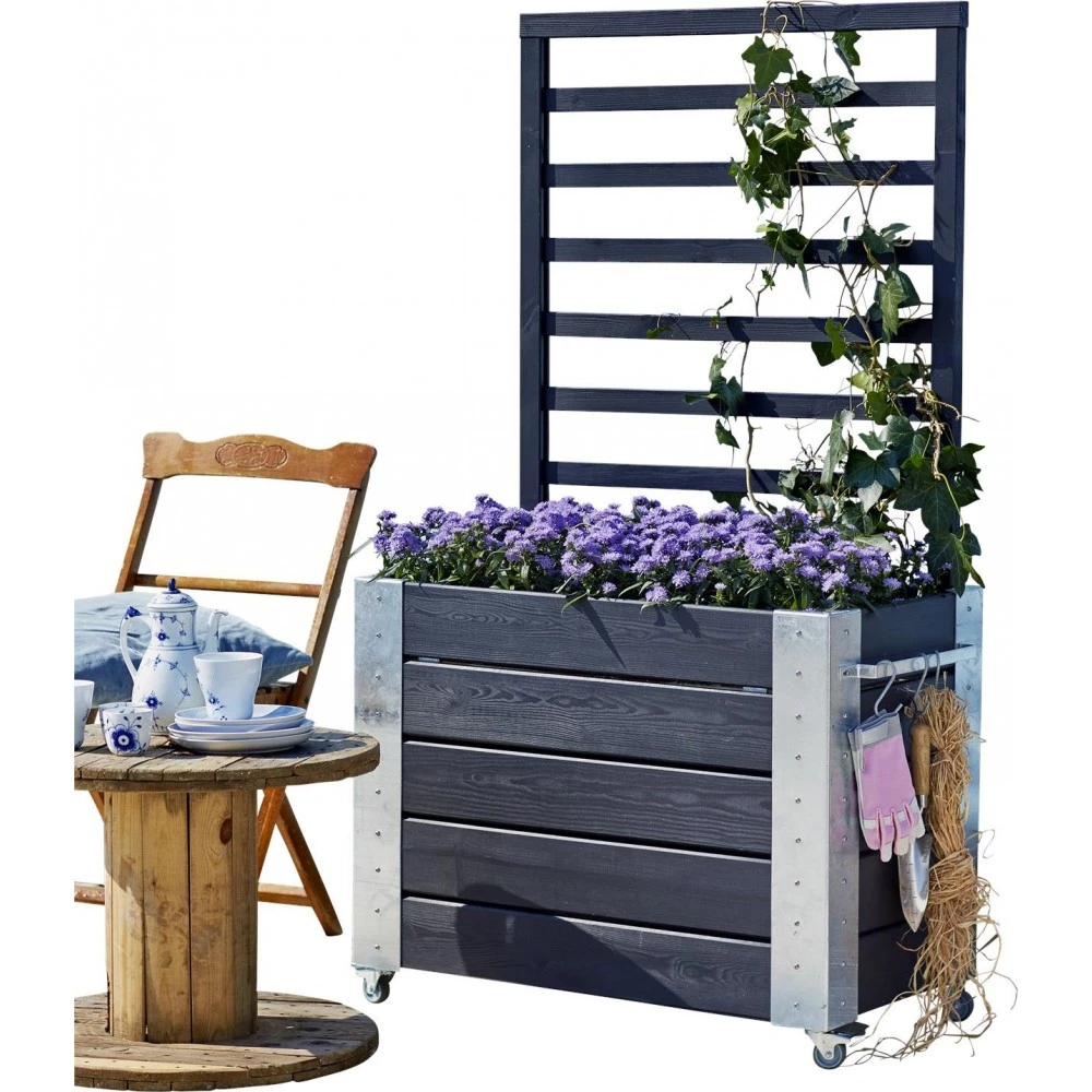 Plus A/S Plus Cubic Blomsterrumdeler 87x50x155cm M/hjul Sort 18249-15 4 Plus A/S Plus Cubic Blomsterrumdeler 87x50x155cm M/hjul Sort 18249-15 - Billede 2