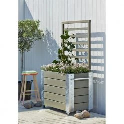Plus A/S Plus Cubic Blomsterrumdeler 87x50x155cm M/hjul Gråbrun 18249-18