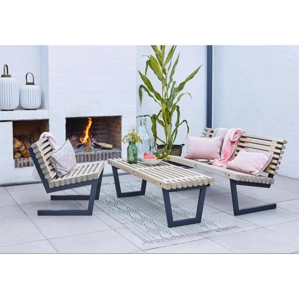 Plus A/S Plus Siesta Tralle Bænk/bord 140cm Drivtømmerfarve 19615-12 4 Plus A/S Plus Siesta Tralle Bænk/bord 140cm Drivtømmerfarve 19615-12 - Billede 2