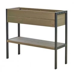 Plus A/S Plus Funkis Plantekasse - 103 Cm - Grundmalet Gråbrun - 19638-18