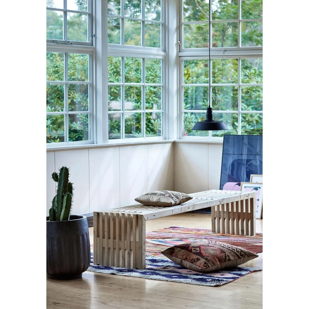 Plus A/S Plus Rustik Trallebænk Design 218x49x45cm - Drivtømmerfarve 3 Plus A/S Plus Rustik Trallebænk Design 218x49x45cm - Drivtømmerfarve