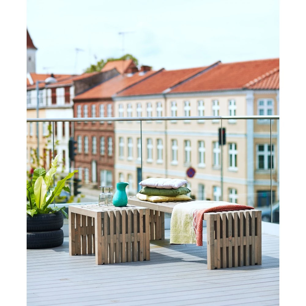 Plus A/S Plus Rustik Trallebænk Design 218x49x45cm - Drivtømmerfarve 4 Plus A/S Plus Rustik Trallebænk Design 218x49x45cm - Drivtømmerfarve - Billede 2