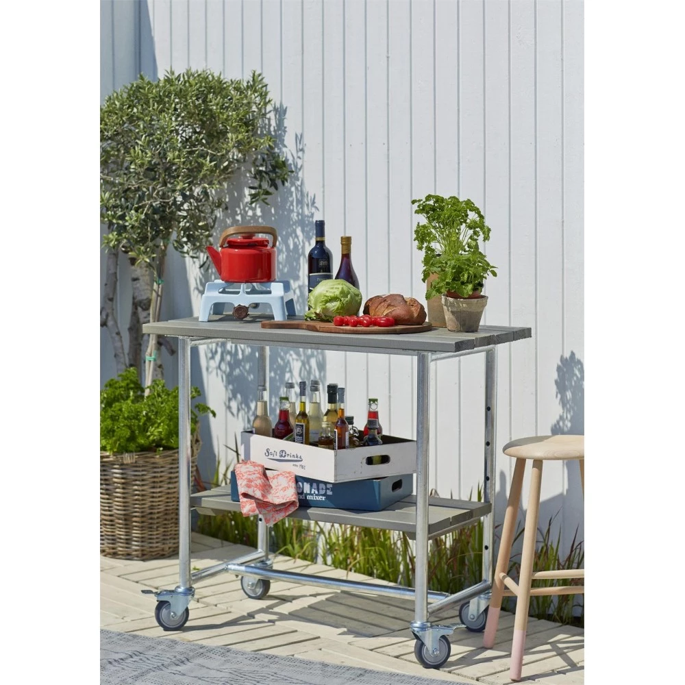 Plus A/S Plus Urban Picnic Grillbord M/1 Hylde Og Hjul Gråbrun 179540-18 3 Plus A/S Plus Urban Picnic Grillbord M/1 Hylde Og Hjul Gråbrun 179540-18