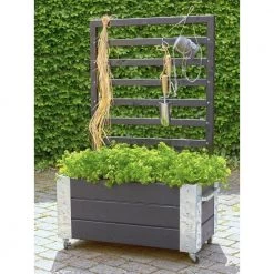 Plus A/S Plus Cubic Blomsterrumdeler 87x50x130cm M/hjul Sort 18239-15