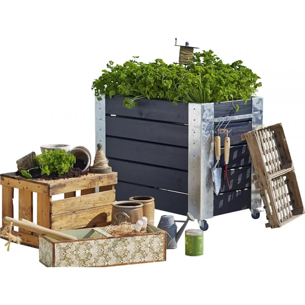 Plus A/S Plus Cubic Blomsterkasse 87x50x70cm M/hjul Sort 18244-15 5 Plus A/S Plus Cubic Blomsterkasse 87x50x70cm M/hjul Sort 18244-15 - Billede 3