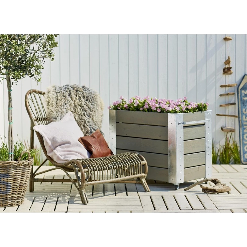 Plus A/S Plus Cubic Blomsterkasse 87x50x70cm M/hjul Gråbrun 18244-18 3 Plus A/S Plus Cubic Blomsterkasse 87x50x70cm M/hjul Gråbrun 18244-18