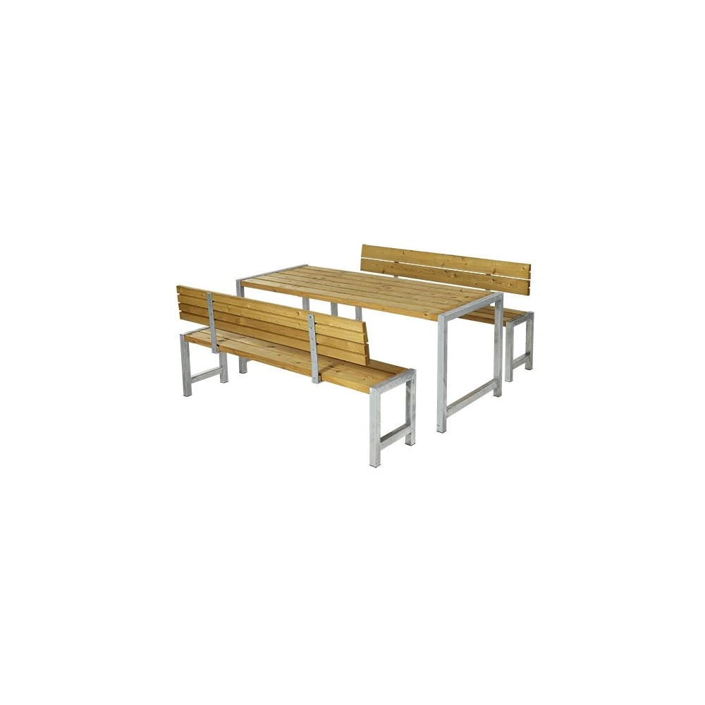Plus A/S Plus Basic Bord-/Bænkesæt M/1 Ryglæn Og 2 Påbygninger - 260 Cm - Teak - 185814-17 3 Plus A/S Plus Basic Bord-/Bænkesæt M/1 Ryglæn Og 2 Påbygninger - 260 Cm - Teak - 185814-17