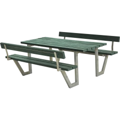 Plus A/S Plus Wega Bord/Bænkesæt M/2 Ryglæn - 177 Cm - ReTex - Grøn - 187712-31