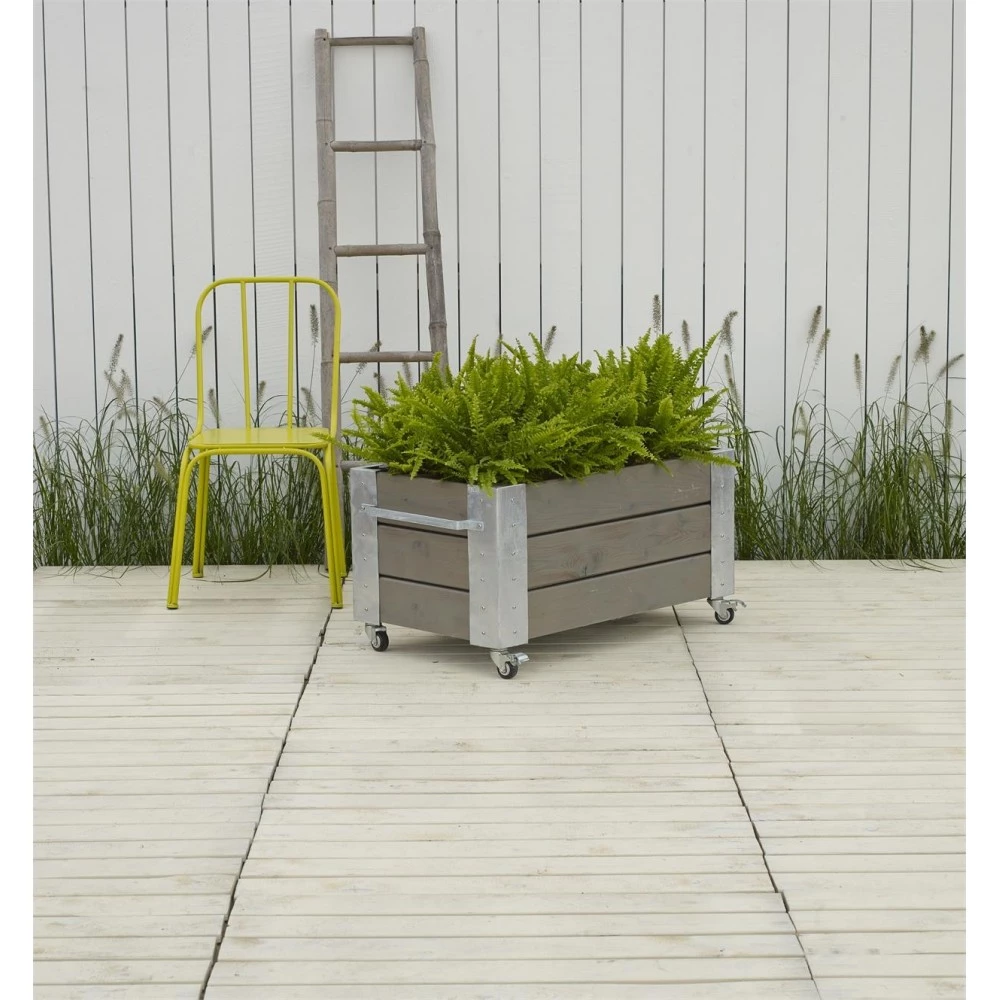 Plus A/S Plus Cubic Blomsterkasse 87x50x45cm M/hjul Gråbrun 18238-18 3 Plus A/S Plus Cubic Blomsterkasse 87x50x45cm M/hjul Gråbrun 18238-18