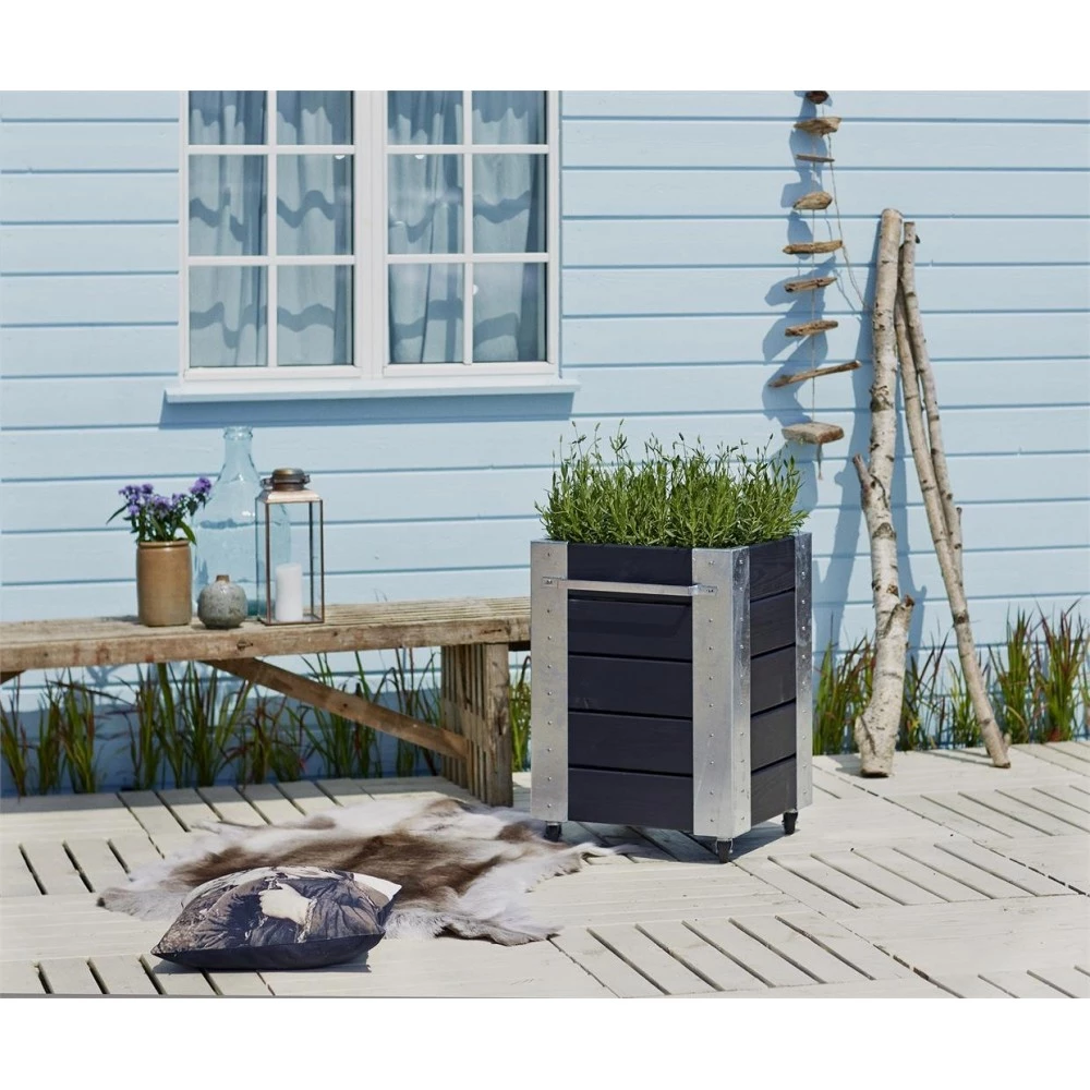 Plus A/S Plus Cubic Blomsterkasse 46x50x70cm M/hjul Sort 18243-15 3 Plus A/S Plus Cubic Blomsterkasse 46x50x70cm M/hjul Sort 18243-15