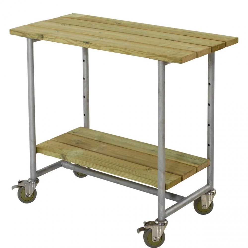 Plus A/S Plus Urban Picnic Grillbord M/1 Hylde Og Hjul Trykimprægneret 179540-1 3 Plus A/S Plus Urban Picnic Grillbord M/1 Hylde Og Hjul Trykimprægneret 179540-1