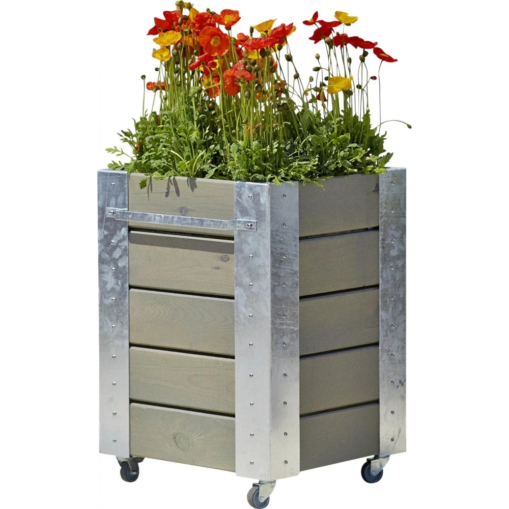 Plus A/S Plus Cubic Blomsterkasse 46x50x70cm M/hjul Gråbrun 18243-18 4 Plus A/S Plus Cubic Blomsterkasse 46x50x70cm M/hjul Gråbrun 18243-18 - Billede 2