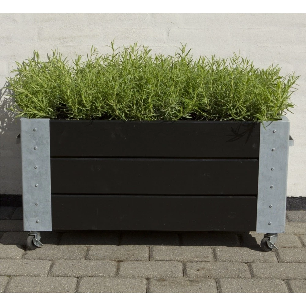 Plus A/S Plus Cubic Blomsterkasse 87x50x45cm M/hjul Sort 18238-15 4 Plus A/S Plus Cubic Blomsterkasse 87x50x45cm M/hjul Sort 18238-15 - Billede 2