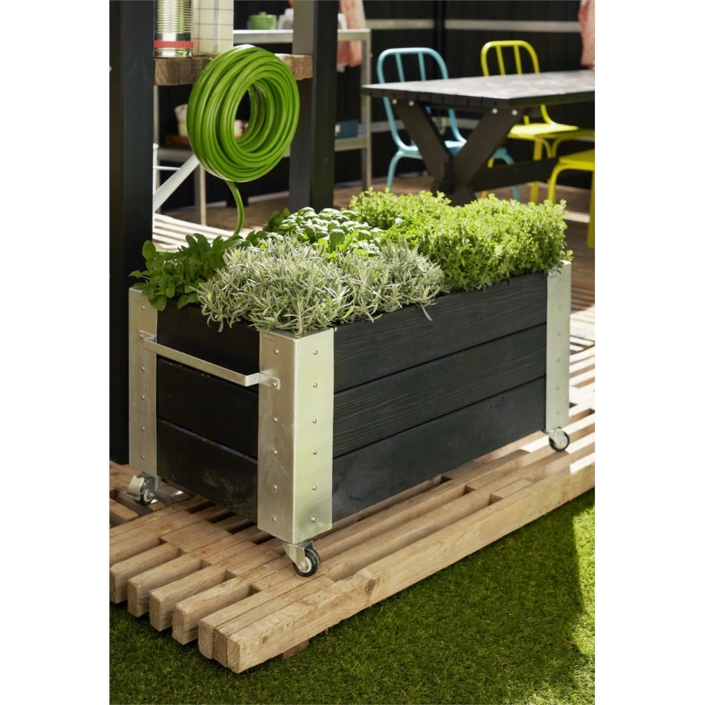 Plus A/S Plus Cubic Blomsterkasse 87x50x45cm M/hjul Sort 18238-15 5 Plus A/S Plus Cubic Blomsterkasse 87x50x45cm M/hjul Sort 18238-15 - Billede 3